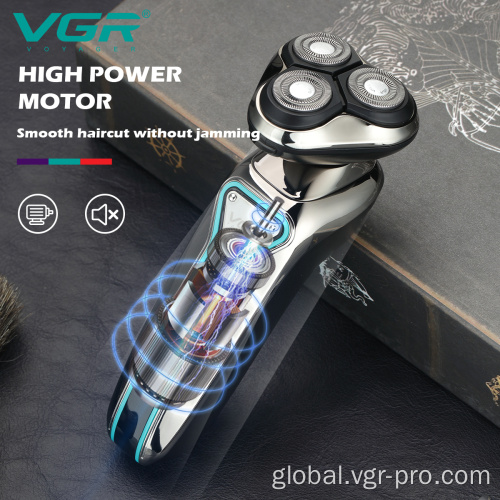 Hair Beard Trimmer Shaver VGR V-323 Rechargeable Rotary Electric Shaver Waterproof Factory